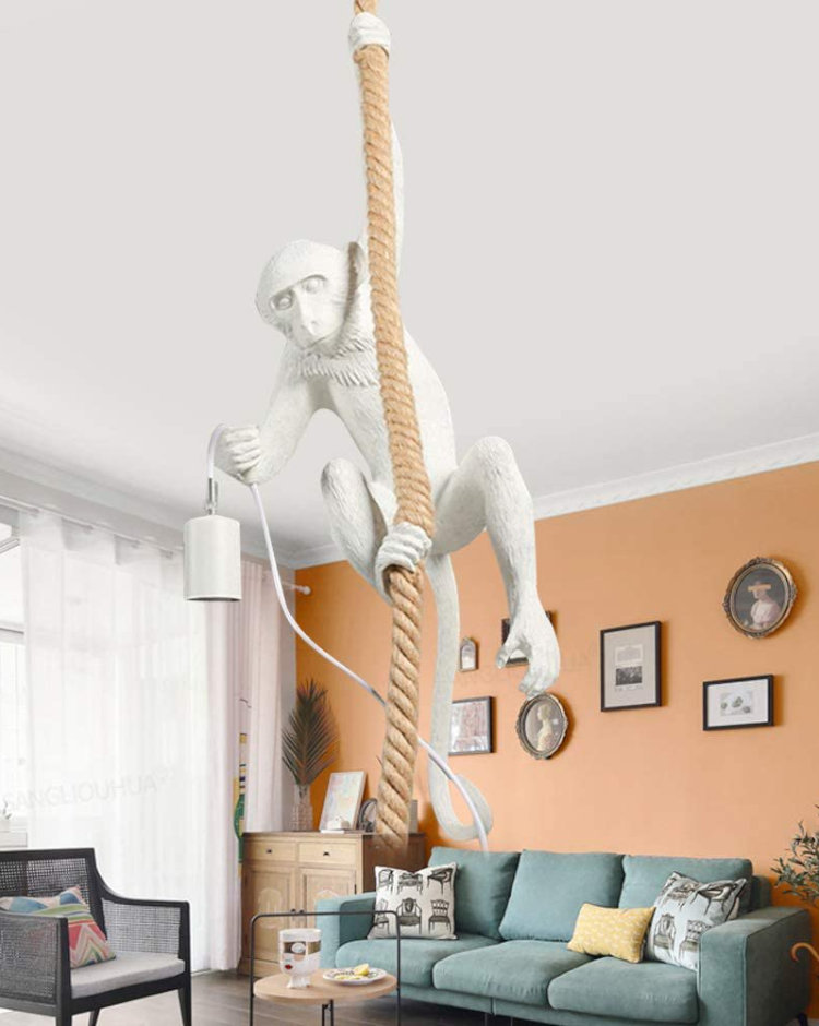 Monkey Pendant Light in living room